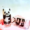 Niedliche China Panda Glass Kreative Teeflasche einzeln transparent Kaffee Tasse Saft Panda Frühstück Milk Tasse Glaswaren zum Trinken