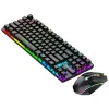Combos Ryra Wireless 2.4g Clé rechargeable et souris Set Gaming RVB Backlight 87key Keyboard et Wireless Mouse Kit PC Gamer Combos