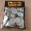 100st Pirates Gold Coins Plastic Gold Coins Props Accessary Game Funny Play Toys for Kids Dropshipping