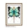 Butterfly Fairy Series Wzorka Zestaw krzyżowy Aida 14ct 11ct Count Canvas Printing Hafting Zestaw do szycia DIY Igle robak