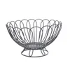 Servis uppsättningar Banana Holder Stand Wire Woven Fruit Plate Metal Storage Basket Kitchen Counter