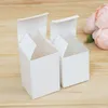 50pcs / lot - Boîte en carton en papier blanc pour l'emballage, boîtes d'emballage blanche bricolage, boîtes à bonbons blancs bricolage faits à la main