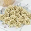 30/100pcs 4cm Mini Seiden Gold künstliche Rosenblumen Köpfe dekorativ für Hochzeits Heimparty DIY Weihnachtsdekora falsche Blume