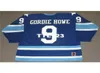 Mens 9 Gordie Howe Houston Eros 1974 CCM Vintage Home Hockey Jersey eller anpassade något namn eller nummer Retro Jersey7470681