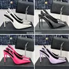 Designer Women Classics Vesper High Heels Paris Luxe Dress Shoes Pointy Heels Fashion Lederen Pumps Party Bruiloft Sandaal met doos