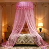 Mosquito Net pour lit double dôme à une porte à porte à porte couture de lit de lit Été empêche les moustiques décoration de chambre à domicile romantique