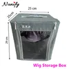 Nunify Anti Proof Wig Display Box With Tranparent Show Window Half Head With Stand For Wigs Closure Frontal Wig Storage Box