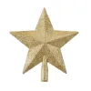 15/20cmクリスマスツリートップスターホームシャイニーゴールドパウダーのメリークリスマスデコレーション5ポイントの星新年の飾り