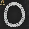 Good Quality 22mm Bubble Pave Setting 6 Rows CZ Cuban Link Chain Fashion Hip Hop Jewelry Cubic Zirconia Necklaces Mens Luxury240327