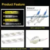 1x 30 cm da 60 cm a LED a flusso flash flash cavaliere luminoso striscia motore per auto da 12V decorazione atmosfera strisce di lampada flessibile