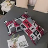 Fashionable Plaid Digital Print Bedding Set 3D Bear Deer Animal Pattern Down Cover Pillowcase Home Bedroom Decor