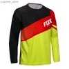 Fietsende shirts tops 2022 Lange mouw fietstrui hpit fiets downhill jersey off-road racemotocycle shirts y240410