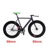 Fixed Gear Wheelset 90 mm Rand 70 mm Aluminiumlegierung Flip-Flop-Radradettfahrrad Fixie Fahrrad mit Reifen Radsportteilen