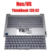 Teclados EE. UU. Teclado ruso para Lenovo Thinkbook 13s G2 son 13s G2 ITL con retroiluminación