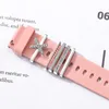 Ringuppsättning för Watchband Alphabet Letter Smycken Charms för Iwatch Silicone Armband Metal Decorative Nail For Samsung Sport Strap