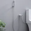 Bidet pulvérisateur robinet de toilette en laiton noir mélangeur mural portable à main et à l'eau froide avec une cuisine de salle de bain de tuyau
