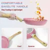 Cookware de utensílios de cozinha Innerwell 8pcs panela de panela de estoque de cozinha com tampa de vidro Toxina antiaderente Compatível com Ponto de Pedra All All All Foates