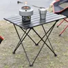 Lägermöbler 2024 utomhus camping folding bordsfest picknick bbq bärbar vikbar skrivbord hög styrka ultralätt aluminium