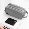 Oxford Double-Layer Cable Storage Bag Travel Digital USB Gadget Organizer Charger Wires Storage Pouch Kit Case Accessories