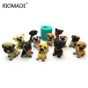 3D Dog Shape Silicone Mold Pips Animal Candle Molds 12 Style Cake Decorators Tools Dessert Chocolate Handgjorda mögel S0014XG