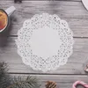 50st bröllopsfest julbord dekor vit rund spetspapper doilies tårta spetsar papper tårta placemat hantverk vintage underlägg