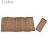 Lychee Life 20pcs Vintage Natural Style Square PU Leather Labels Blank Embossed Tags for Garment Bags DIY Sewing Accessories