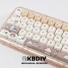 Accessories KBDiy 142 Keys MOA Profile Keycap ISO MAC Cute Cat Square DYESUB Custom DIY Mechanical Keyboard PBT Keycap Gaming Accessories