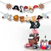 Baby Shower Pirate Theme Party Wall Hanging Bunting Party Decorations Nautical Pirate Happy Birthday Banner Boy's Party Favors