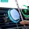 충전기 Joyroom Car Phone Holder iPhone 용 Magnetic Wireless Charger 14 13 12 Pro Max Fast Charging Car Charger Holder with Blue Light