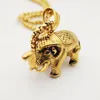 Pendant Necklaces Vintage 316L Stainless Steel 3D Solid Elephant Charm Necklace Women Mens Cute Animal Lucky Jewelry