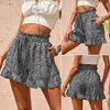 Summer Women Shorts Stretchy Sweat Absorbering Youthful Floral Printing Girls Shorts Pants Outdoor Casual Drawstring Female Shorts