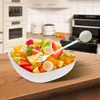 Forks Stainless Steel Fruit Dessert Dinner With Round Ceramic Handle Table Kitchen Accessories