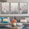 Diamond Mosaic Pink White Flowers 3PCS Handmade Diy Diamond Painting Abstract Modern Wall Art Living Room Decorative Triptych