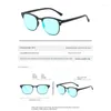 Sonnenbrille Retro Halbrahmen Rotgrüne Farbe Blindheit Gläser Männer professionelle Blindfasten doppelseitige Beschichtungstests kostenlos