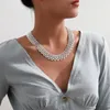 Collier de chaîne épais épais et épais pour femmes exagérées pour femmes Bijoux de coucherie de cou en acier inoxydable de haute qualité pour hommes