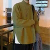 Chandails masculins Vêtements à col roulé noir pull en tricot nature mâle mi-coll plis de couleur solide sweat-shirt Baggy mode 2024 coton