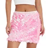 Rokken wpnaks dames glitter mini rok zomer kleding hoge taille disco pailletten vrouwelijke kleding sexy club streetwear