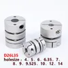 H6 Flexibele dubbele diafragma -askoppeling D26L35 koppeling voor stappenmotor encoder ballscrew