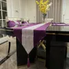 Purple Table Runner Oreau de caisse de cache-ruse moderne Rinestones Table Runner luxueux fausse nappe de mariage à la maison douce DÉCOR