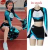 Kvinnors Euphoria Cheerleader Uniform Euphoria Maddy Outfit Crop Top med minikjol Set School Girls Musical Sports Team Suit