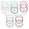 Anklets 4PCS/SET Elasticity Bohemian Anklet Cute Mixed Multilayer Star Moon Cactus Lock Pendant Casual