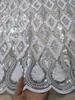 2023 Gold de haute qualité African French Sequins Net Lace Fabric pour le mariage Dernier organza tissus en dentelle nigériane coudre KPL21153