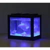 LED Aquarium Mini Goldfish Betta Fish Tank Creative Ecological Cylinder Reptil Row Cylinder Fish Office Desktop Home Decoration