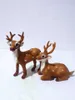 Plush Dolls Simulated Sika deer toy hard model plastic and real fur deer craftsmanship home decoration chirstmas gift h2980 J240410