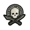 3D PVC Skull Rubber Patches No Knife No Life Tactical Military Decorative Patches Combat Badges For Cap Backpack Clothing