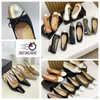 2024 With Box Top Quality Designer Sandals Luxury Slippers Womens Crystal Heel Bowknot Dancing Shoes Soft GAI Platform Slip-On Size 35-39