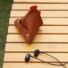 Bolsas de armazenamento Carteira em forma de animal Creative Creative Couather Coin Burse Rooster Shape Cartoon Mini Key Case com fivelas para cartões de dinheiro chaves