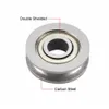 6st 3D -skrivare MK8 U604ZZ 604UU 4X13X4MM U GROOVE LAGING EXTruder Round Wheel Gear Walking Guide Rail Bearings Mittande remskiva