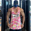 Mens tanktops zomer mouwloos shirt camouflage vest gym fitness kleding mannelijke bodybuilding tanktops slanke fit workout kleding 240328