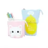 Kawaii rullgardin Cat Pencil Case Fabric Quality Office Söt förvaring Pencil Box School Supplies Stationery Pencil Bag